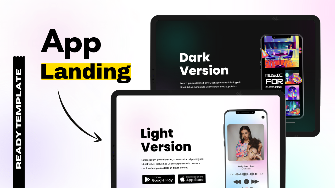 Elementor App Landing Page Banner