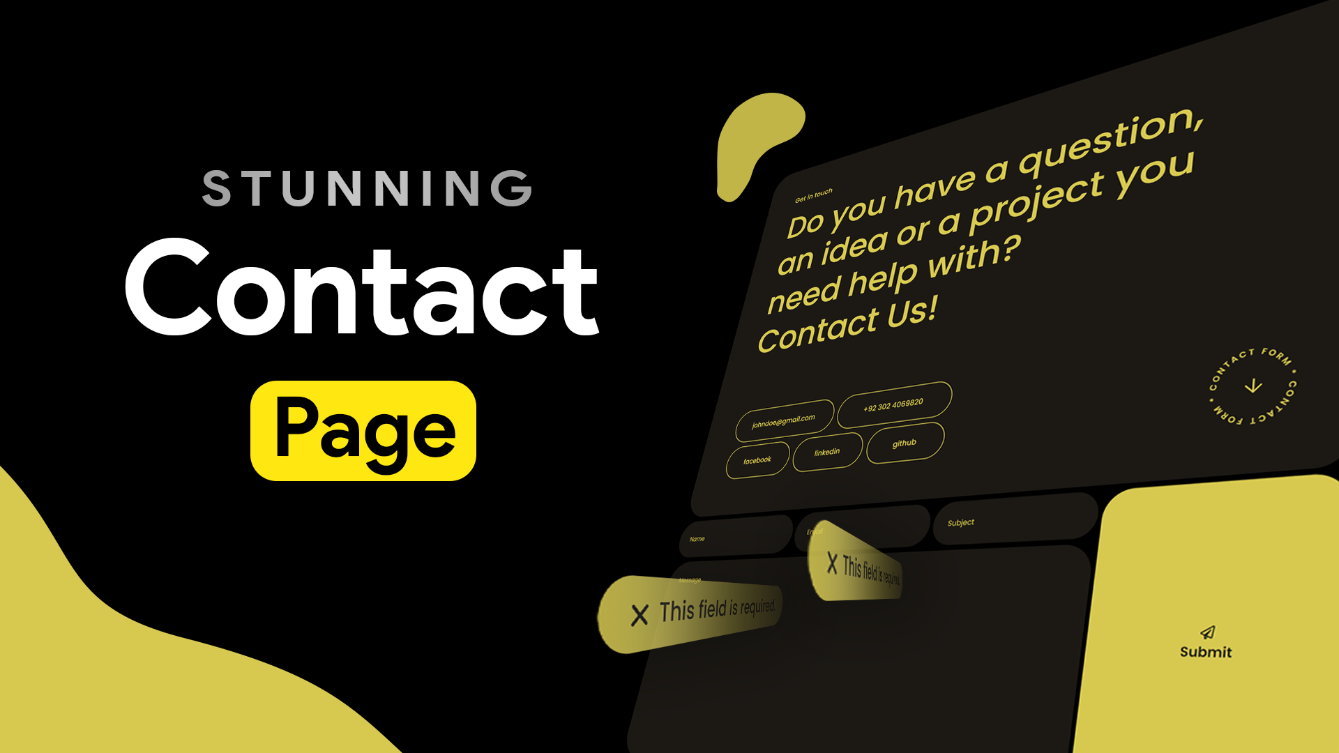 Elementor Stunning Contact Page