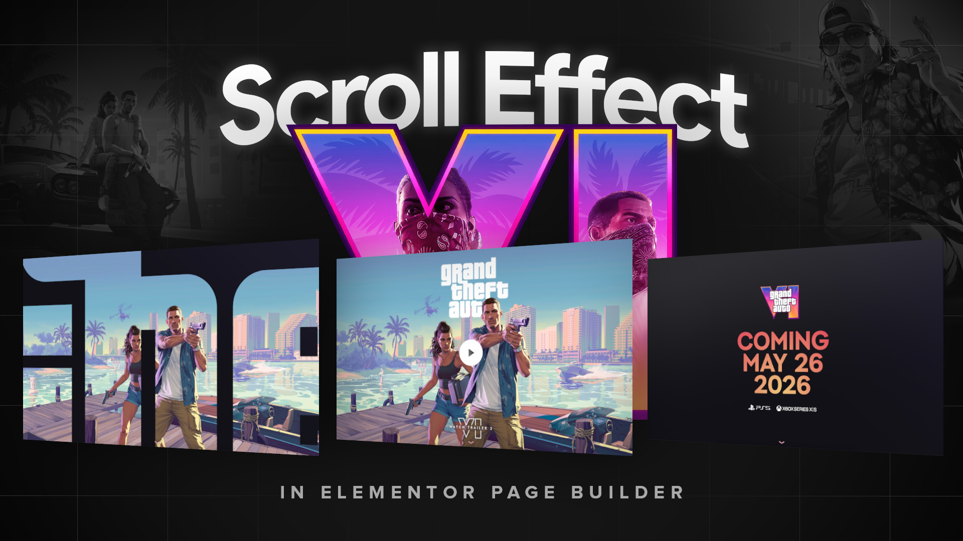 Elementor GTA 6 Landing Page Scrolling Effect