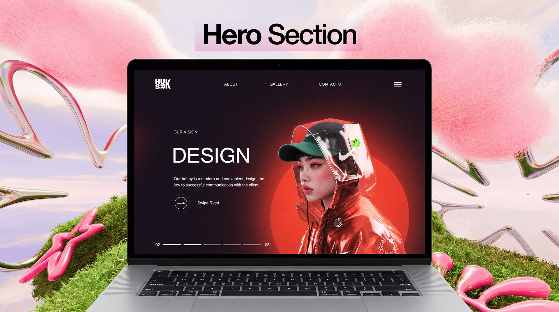 Modern Hero Section with Slider